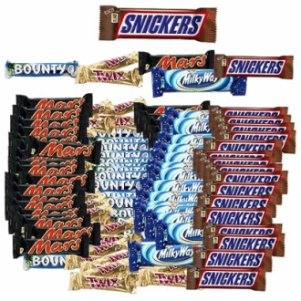 Kinder Happy Moments vs Bounty Snickers Mars Milky Way Twix | Chocolate Gift Box Comparison